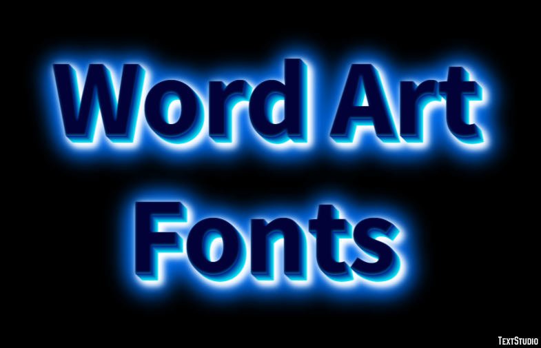 Word Art Fonts Effetto testo