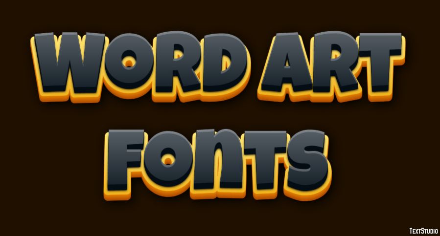 Word Art Fonts Effetto testo