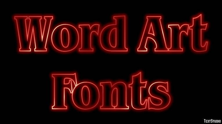 Word Art Fonts Effetto testo