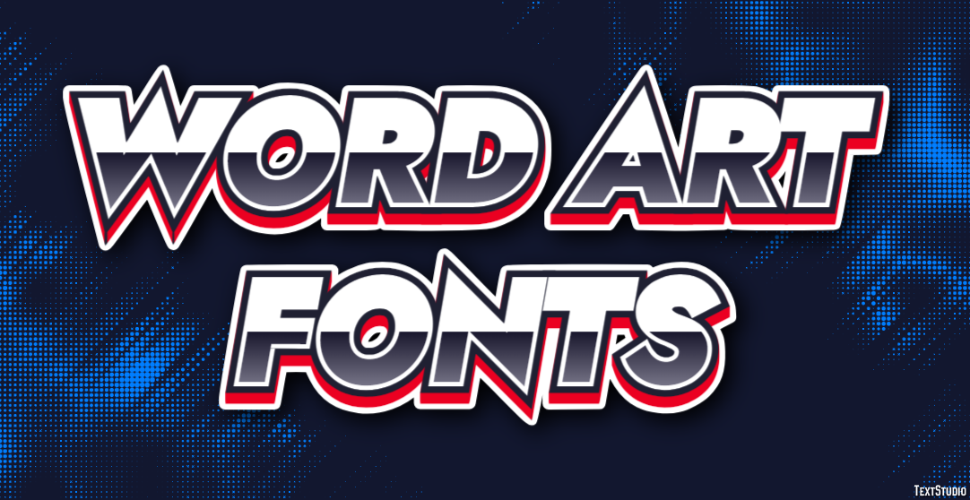 Word Art Fonts Effetto testo