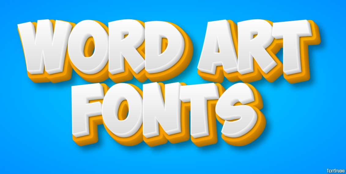 Word Art Fonts Effetto testo