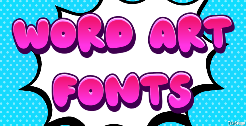 Word Art Fonts Effetto testo