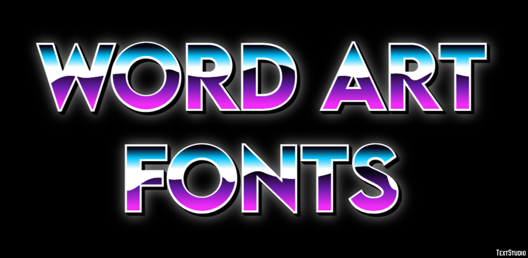 Word Art Fonts Effetto testo
