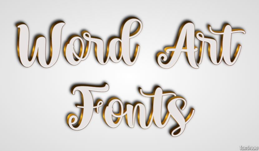 Word Art Fonts Effetto testo