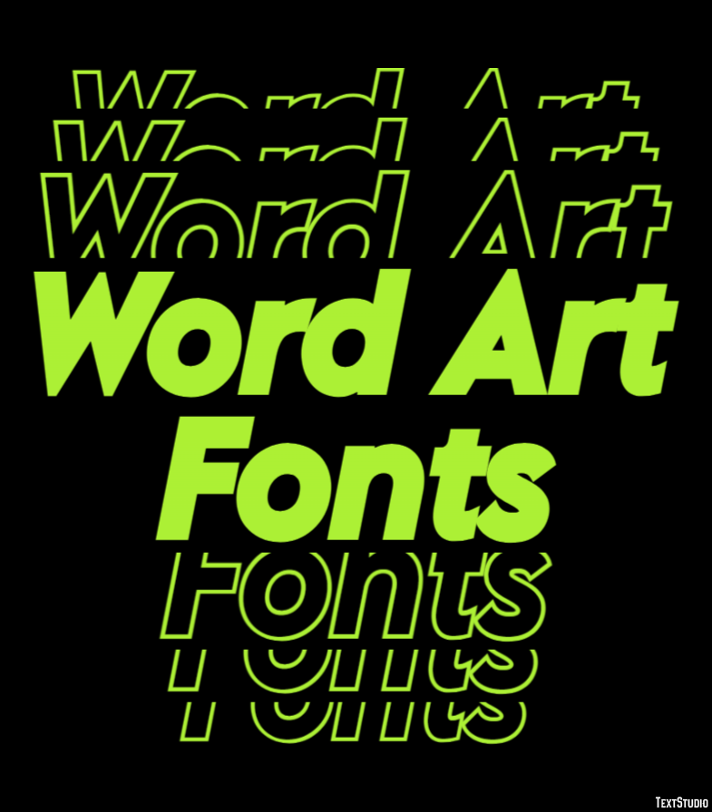Word Art Fonts Effetto testo