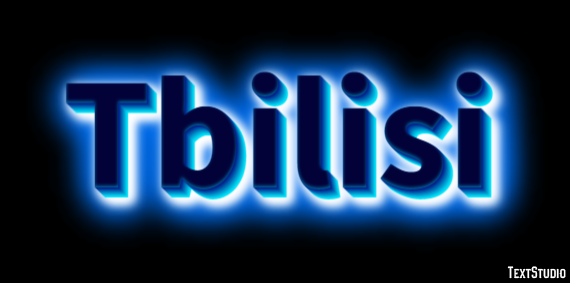 Tbilisi Efeito de texto