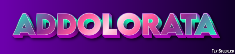 Addolorata Text effect