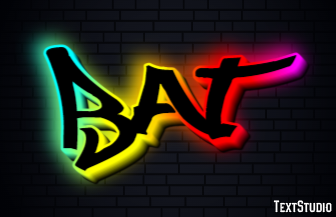 Bat Efecto de Texto