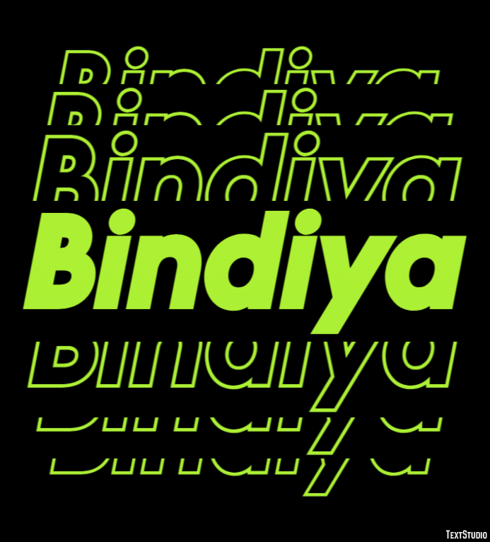 Bindiya テキスト効果