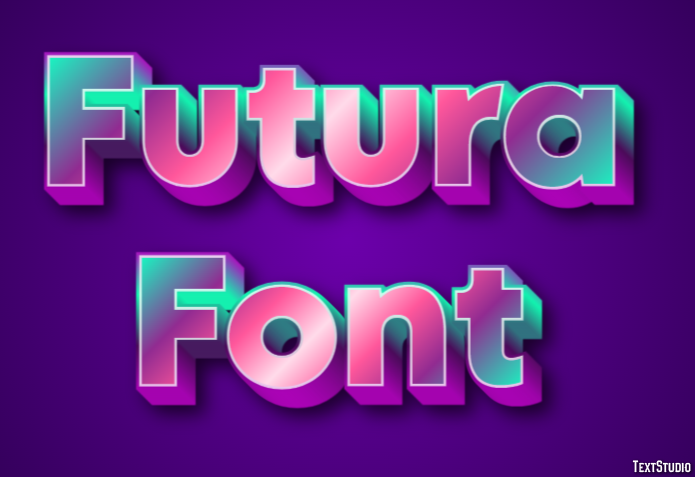 Futura Font Text Effect