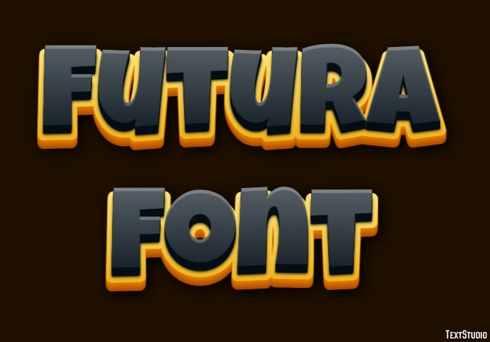 Futura Font Text Effect