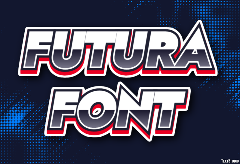 Futura Font Effetto testo