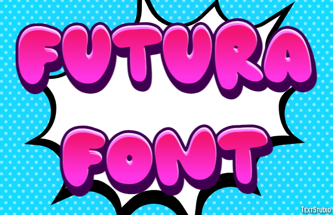 Futura Font Text effect