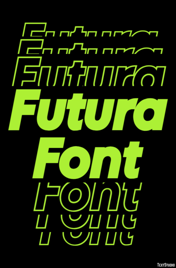 Futura Font Effetto testo