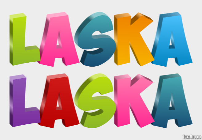 ласка laska Эффект текста