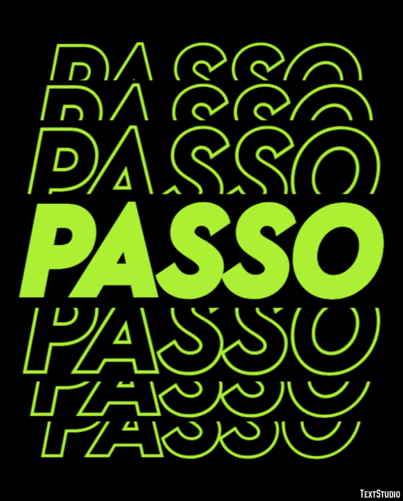 Passo Efeito de texto