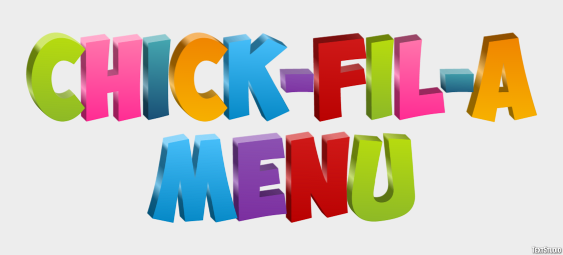 Chick-fil-a Menú Efekt tekstowy