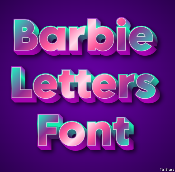 Barbie Letters Font テキスト効果