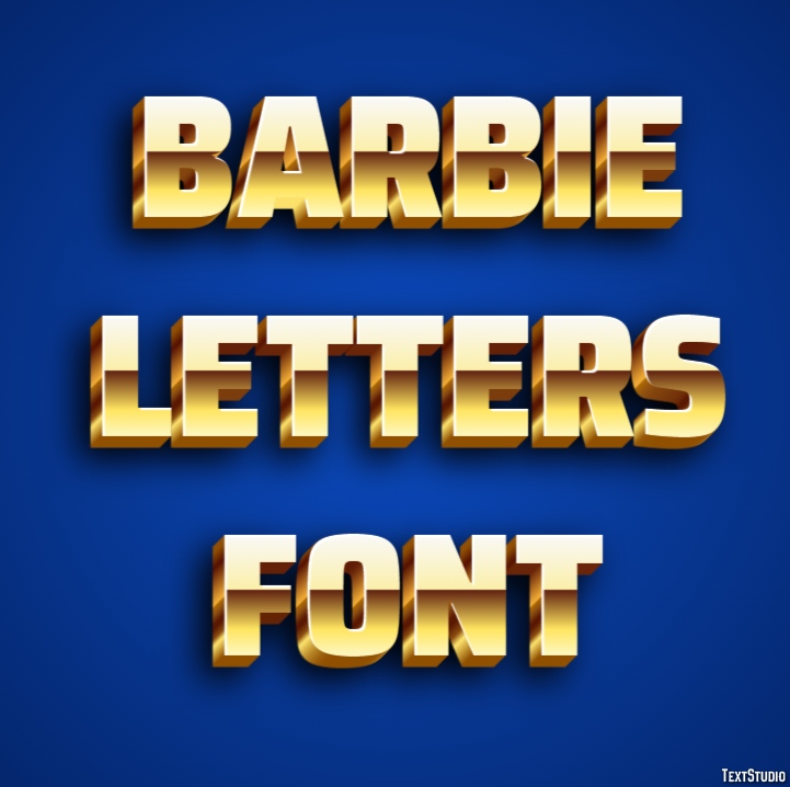 Barbie Letters Font テキスト効果