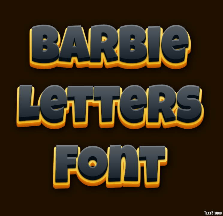 Barbie Letters Font テキスト効果