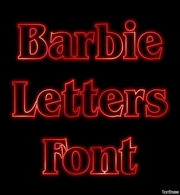 Barbie Letters Font テキスト効果