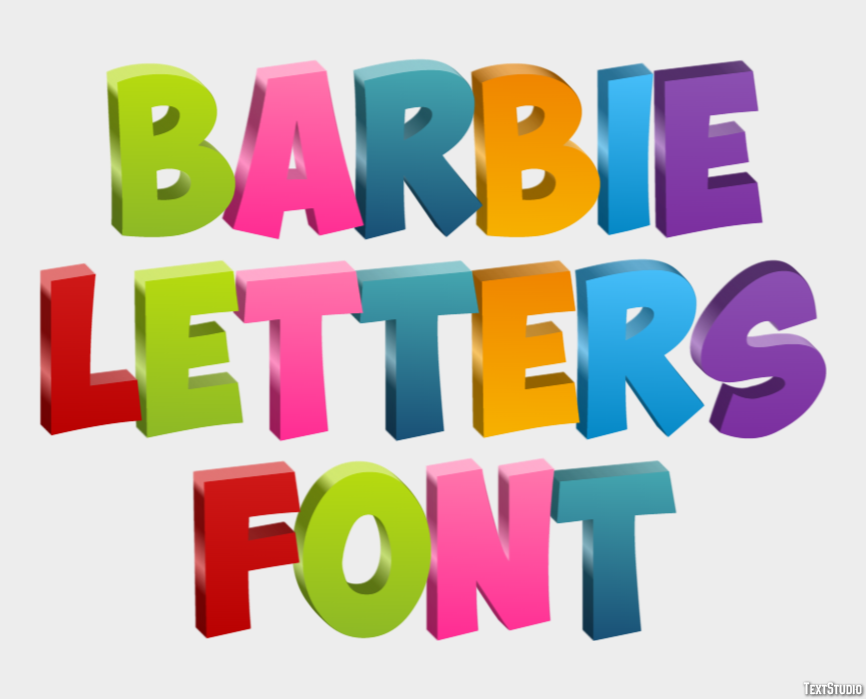 Barbie Letters Font テキスト効果