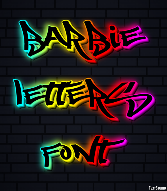 Barbie Letters Font Efekt tekstowy