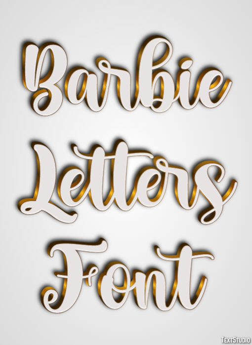 Barbie Letters Font テキスト効果