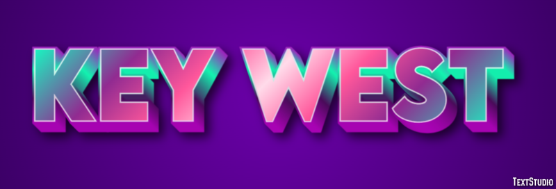 Key West Effetto testo