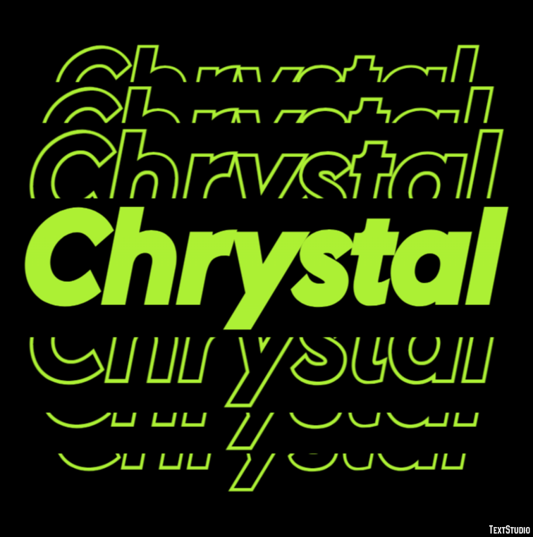 Chrystal Effetto testo