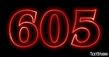 605 Text effect