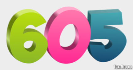 605 Text Effect