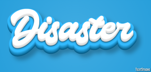 Disaster Text Effect