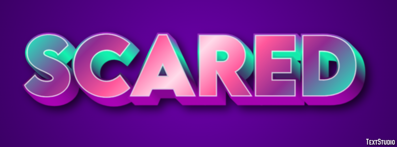 Scared Efeito de texto