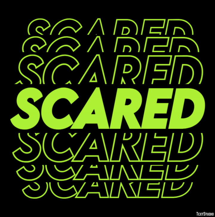 Scared Efeito de texto