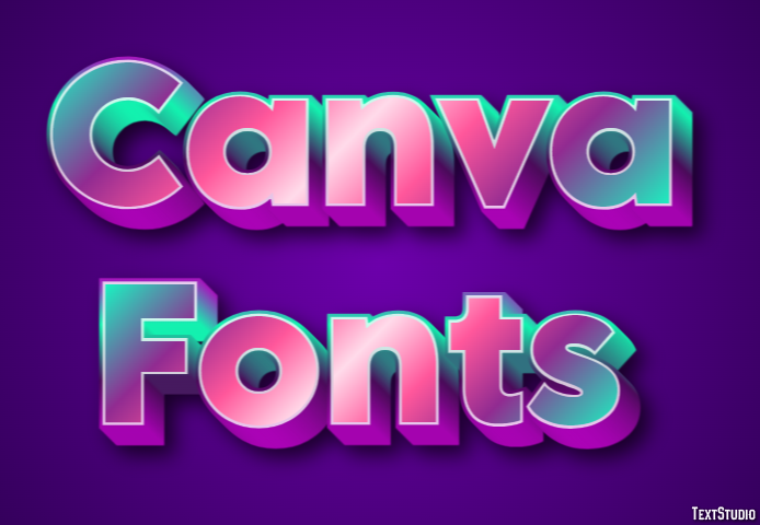 Canva Fonts Эффект текста