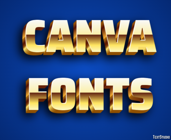 Canva Fonts Эффект текста