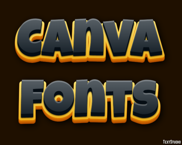 Canva Fonts Эффект текста