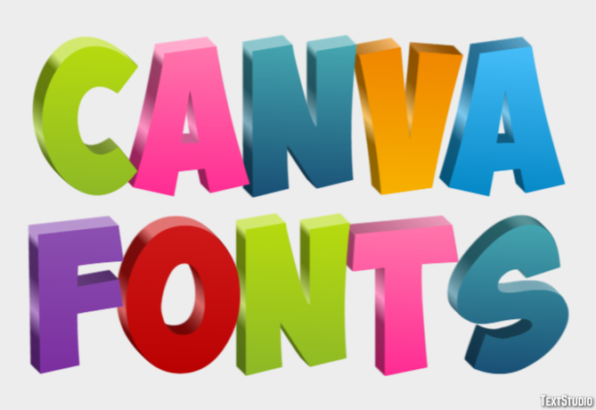 Canva Fonts Эффект текста