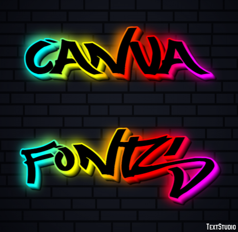 Canva Fonts Эффект текста