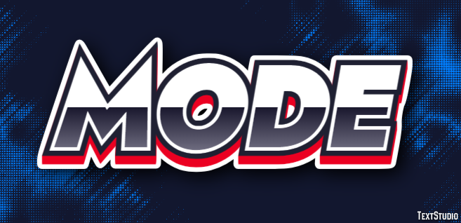 Mode Эффект текста
