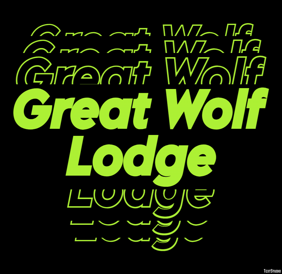 Great Wolf Lodge Efeito de texto