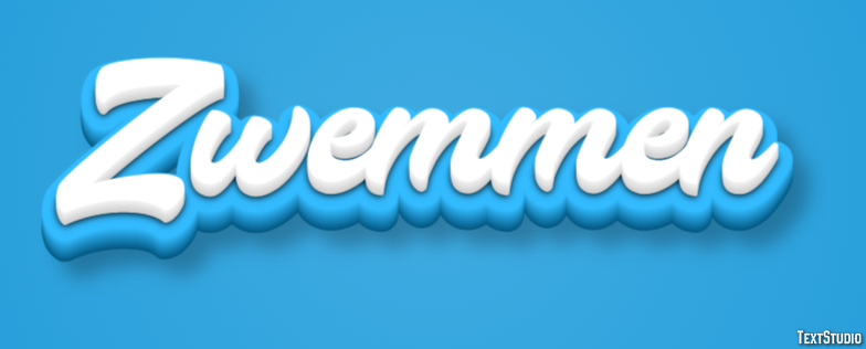 Zwemmen Texteffekt
