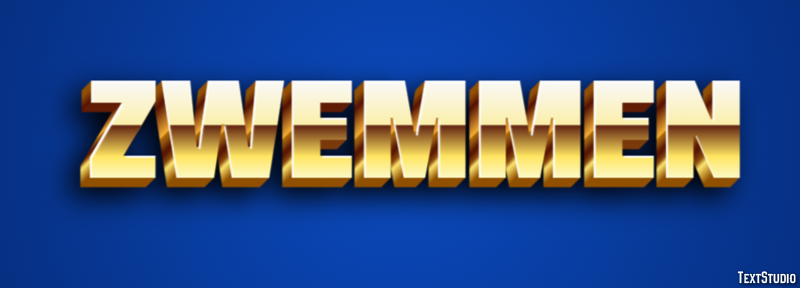 Zwemmen Texteffekt