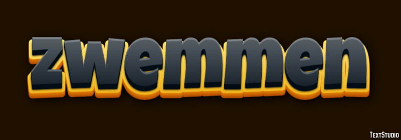 Zwemmen Texteffekt