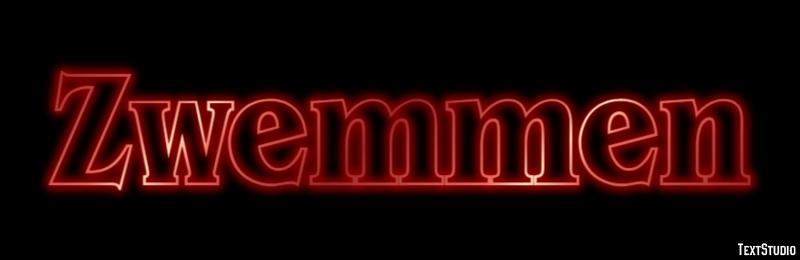 Zwemmen Texteffekt