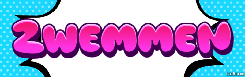 Zwemmen Texteffekt