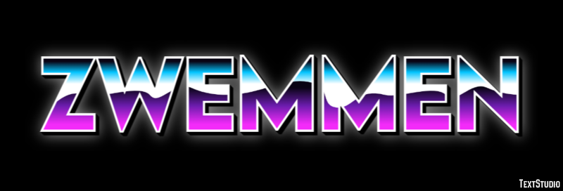 Zwemmen Texteffekt