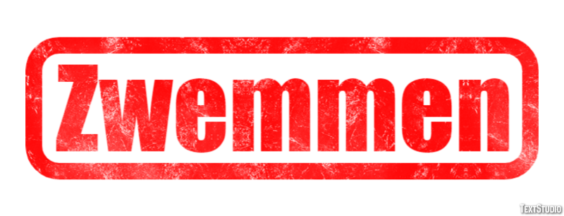 Zwemmen Texteffekt