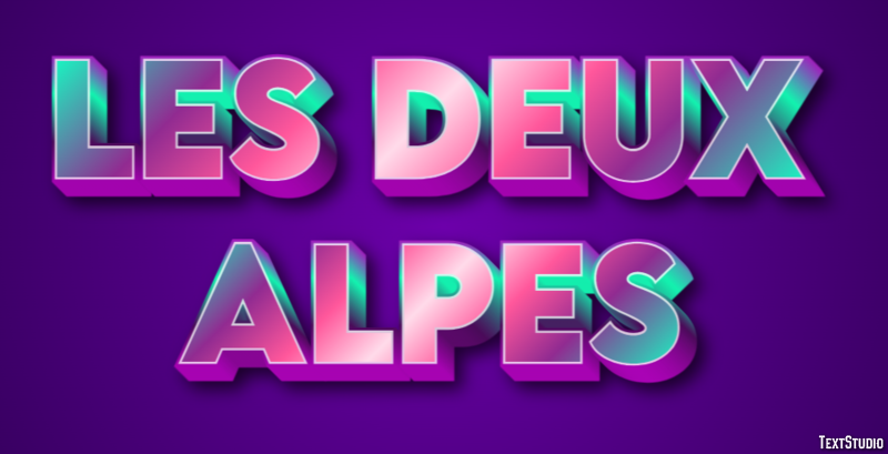 Les Deux Alpes Efeito de texto